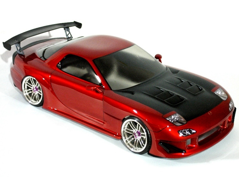 ラジコンボディ 塗装済 FD3S RX-7 ボディ キャンディレッド 新品塗装済