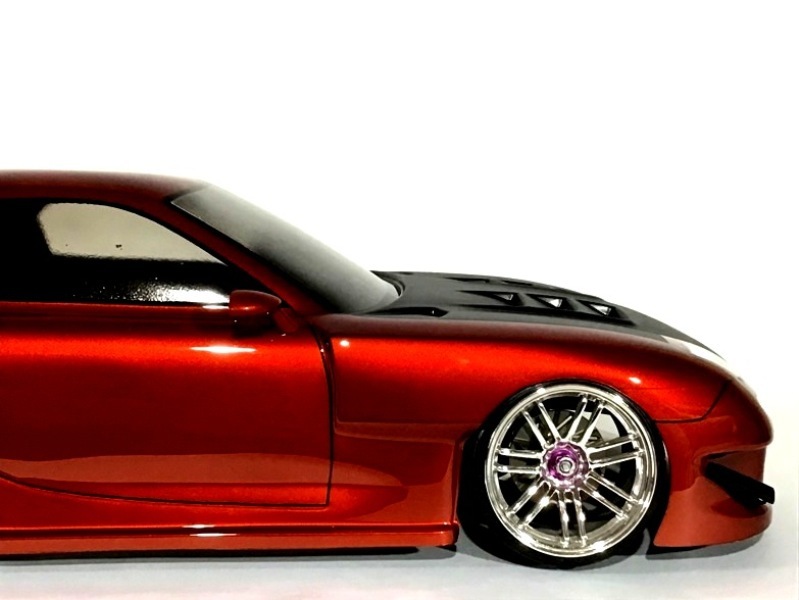 ラジコンボディ 塗装済 FD3S RX-7 ボディ キャンディレッド 新品塗装済
