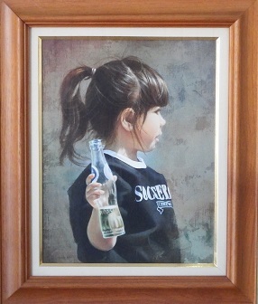 藤岡心象氏の油彩画「若草」F６号 fujioka_sinsho-eye.jpg