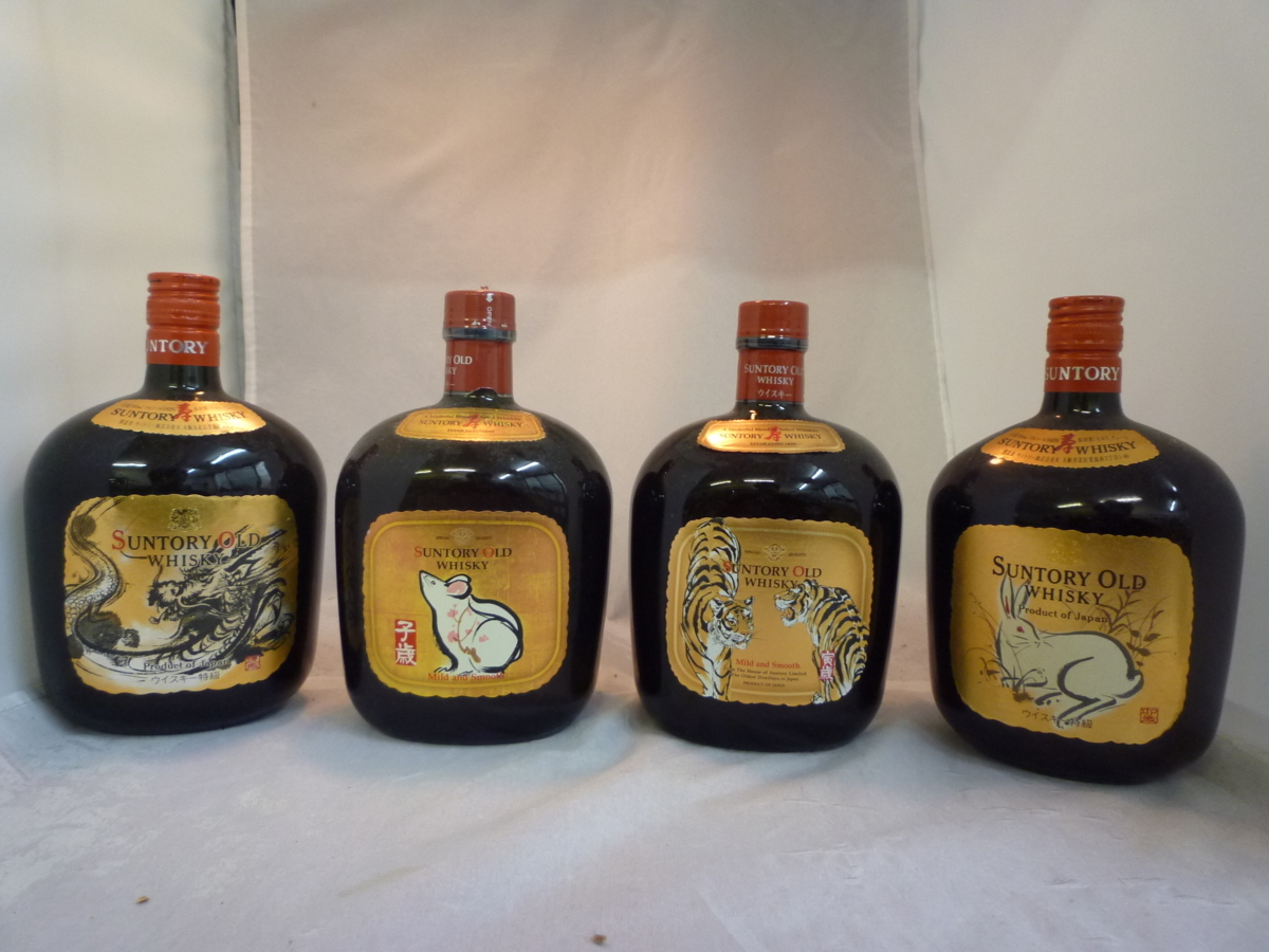 ☆古酒☆【1円スタート】SUNTORY OLD 干支ボトル11本☆子/丑/
