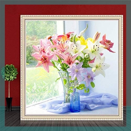 新品★どこよりも安い！Fipart DIYクロスステッチキットダイヤモンド絵画,インテリア クリスマス プレゼント ホーム レスト_4