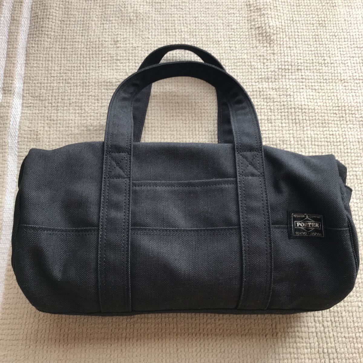 【美品】PORTER タンカー ミニボストンバッグ Lドラムバッグ ブラック タンカー ポーター PORTER ドラムバッグ ミニボストンバッグ ブラック