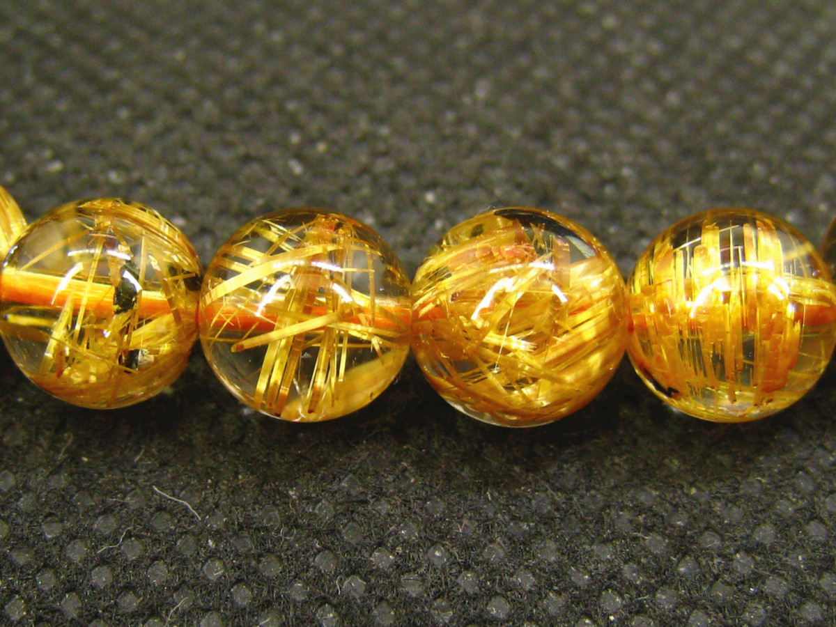 0123g872 天然美品☆【80A太陽花タイチンルチル】☆ブレス 7.5-8mm 