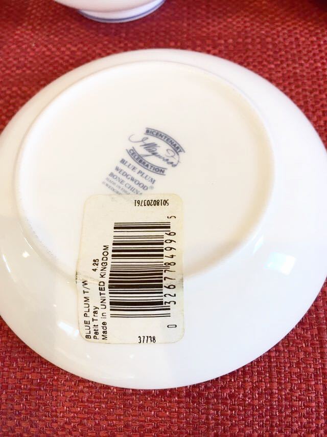 ウェッジウッド ブループラム ジャパニーズ ティーカップ＆ソーサー 3客セット/ボーンチャイナ/湯呑/食器/Wedgwood 茶碗