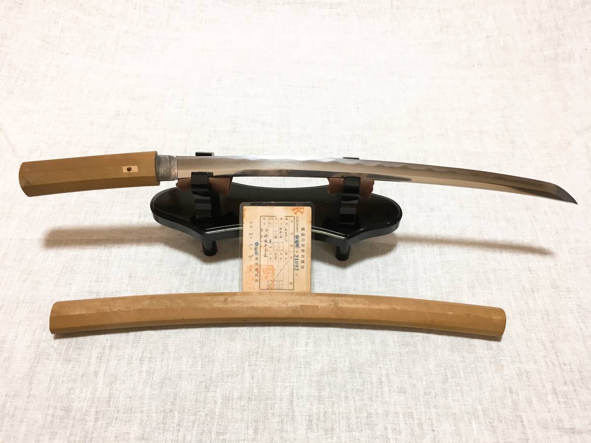  在銘 丹波守吉道 かます雰囲気鋒 鎬造り やや長めの脇差 登録付き 真剣 本物 日本刀剣(脇差、短刀)｜売買されたオークション情報、yahooの商品情報をアーカイブ公開 - オークファン 脇差、短刀