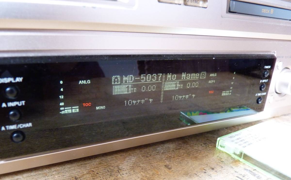 SONY ダブルMDレコーダー MDS-W1「PUSH ENTER」が不良です
