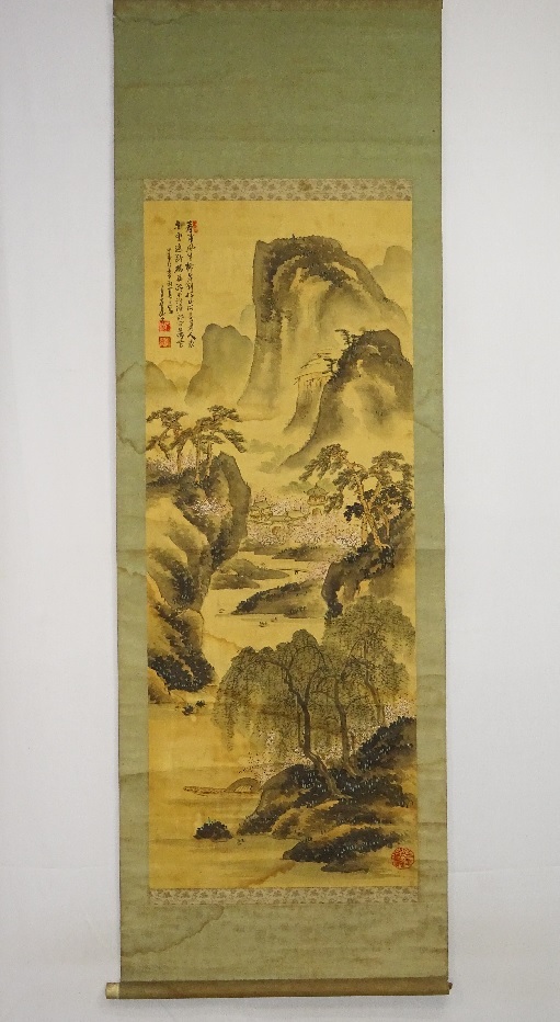 明ける忍野村」1976 F6 絵画 油絵 油彩画 風景画 富士山