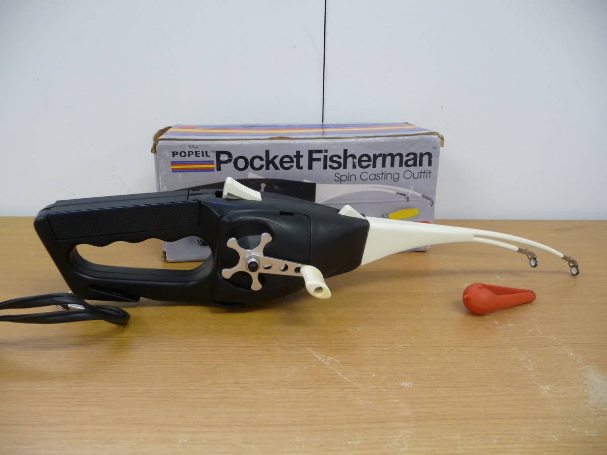 ジャンク The POPEIL Pocket Fisherman 折りたたみロッド＆リール ポケットフィッシャーマン/Made in USA＠