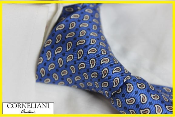 新品コルネリアーニ(CORNELIANI) 100%シルクデザイン柄ネクタイ タイ NO.358(ブルー)HAND STITCHING 新品コルネリアーニ(CORNELIANI) コルネリアーニ イタリア製 NO.317(ゴールド×サックス) HAND NO.248(ネイビー×シルバー・サックス)HAND