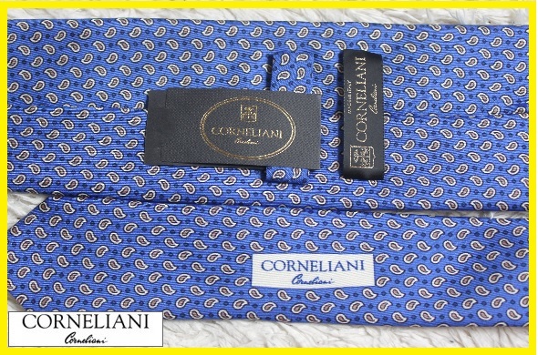 新品コルネリアーニ(CORNELIANI) 100%シルクデザイン柄ネクタイ タイ NO.358(ブルー)HAND STITCHING 新品コルネリアーニ(CORNELIANI) コルネリアーニ イタリア製 NO.317(ゴールド×サックス) HAND NO.248(ネイビー×シルバー・サックス)HAND