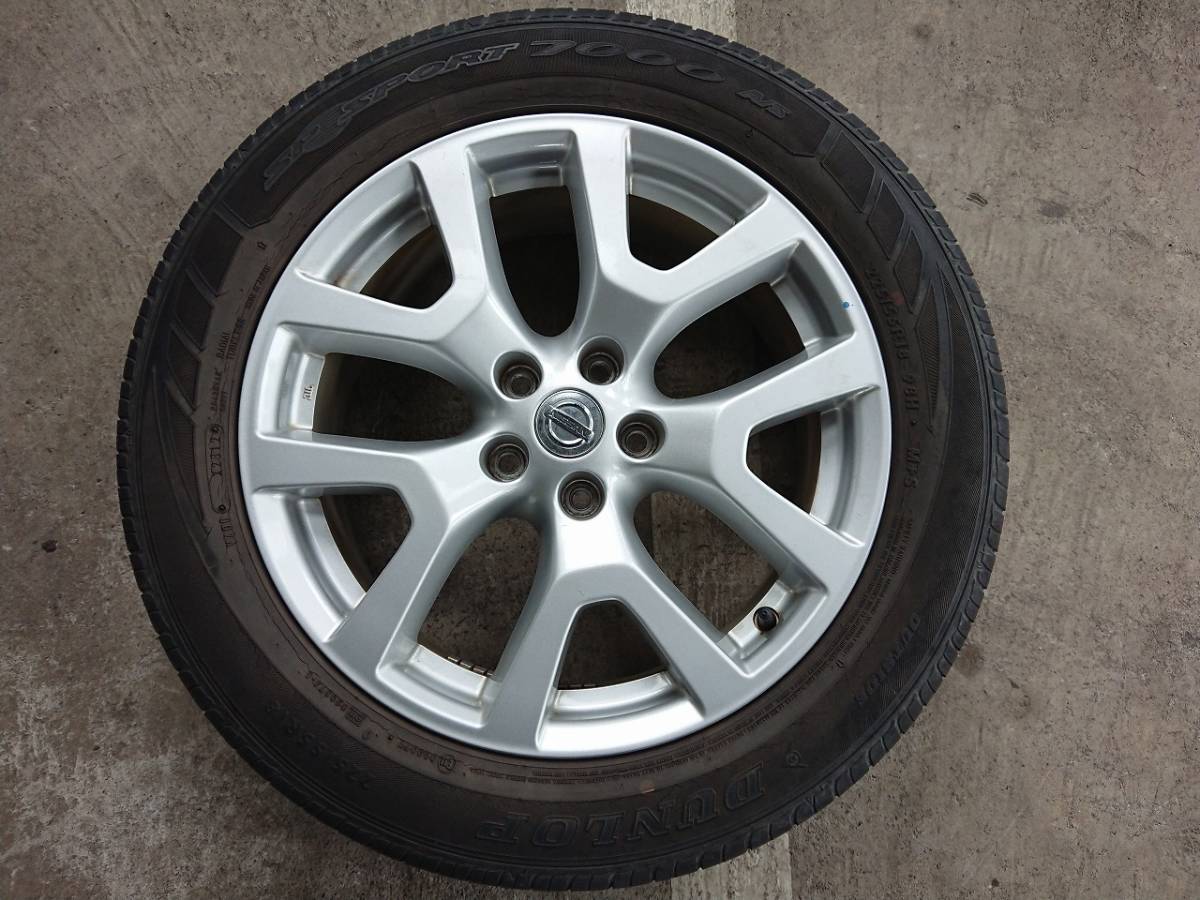 日産エクストレイル純正 アルミホイール 18×7JJ +40 5H PCD 114.3 タイヤ 225/55R18　③_1