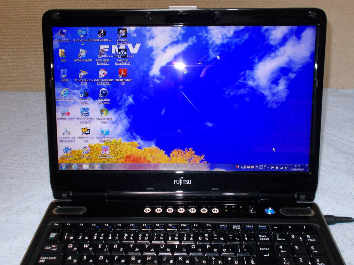 送料無料 値下げNF/E75 WIN7HOME Core 2 Duo P8700 メモリー4GB HDD500GB ブルーレイ 青