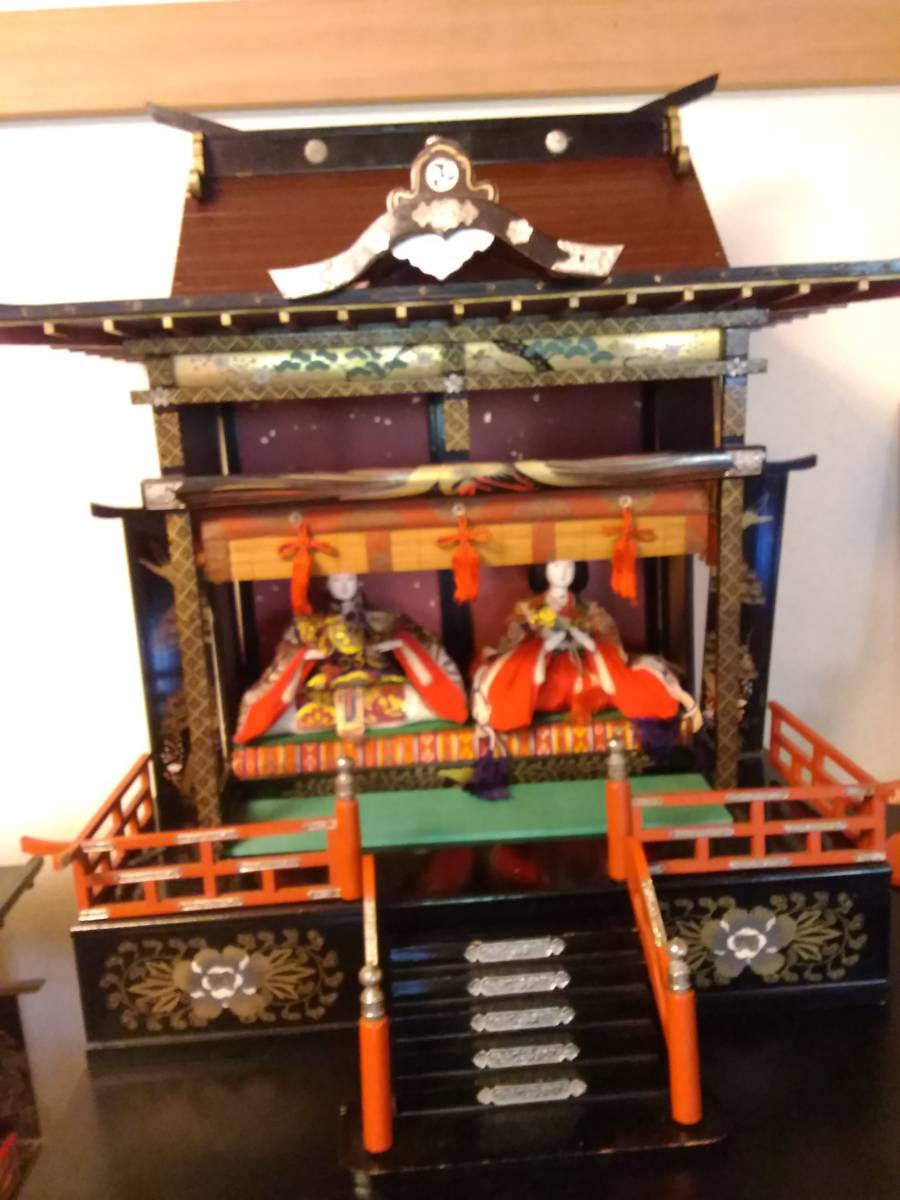 大正の御殿飾り　(大) 御殿飾り 御殿飾り 40号 スチール 大正時代(4) 雛人形御殿飾り 0