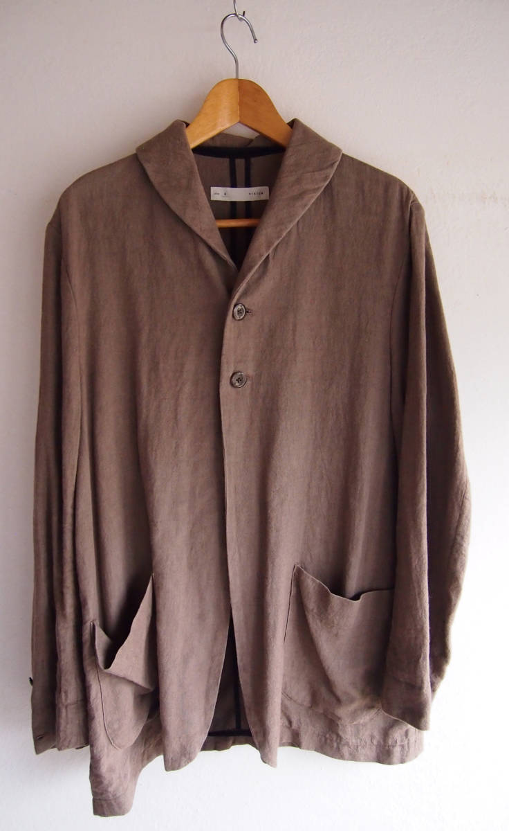 ニシカ　nisica 4サイズ(XL)　麻100％ショールカラージャケット　