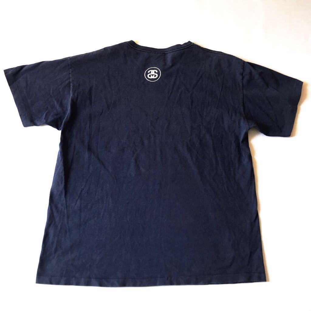 90s OLD STUSSY 紺タグ N4 シャネルロゴ Tシャツ XL ネイビー USA製