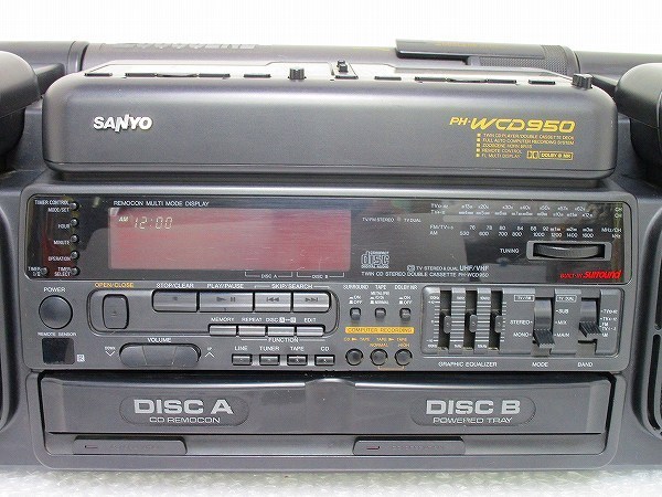 6320R☆SANYO☆ツインCD・ダブルカセット 大型ラジカセ☆PH-WCD950
