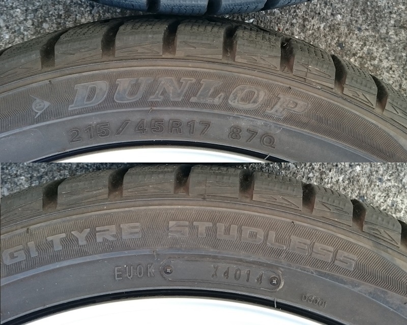 【1円スタート最落無し売り切り！！】スタッドレスホイールセット４本バリ山美品です♪【215/45R17】_3