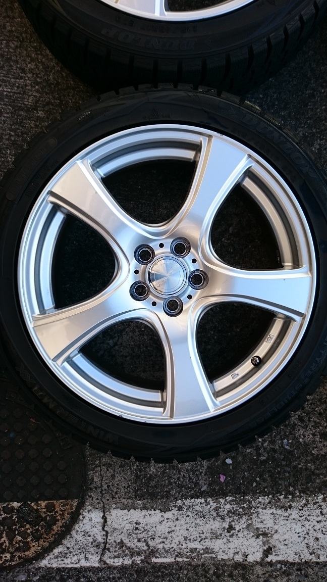 【1円スタート最落無し売り切り！！】スタッドレスホイールセット４本バリ山美品です♪【215/45R17】_9