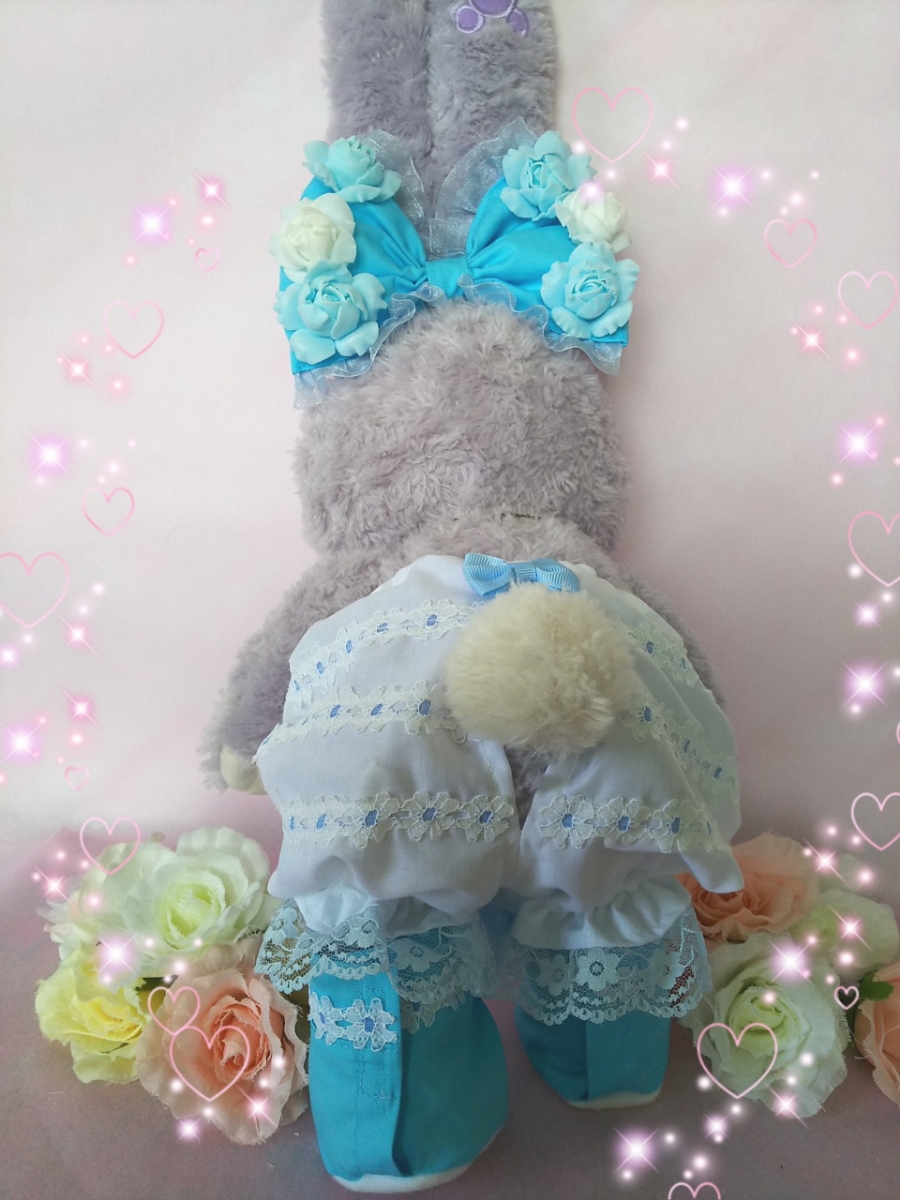 〈maki〉ステラルー★コスチューム★ワンピードレス★アリス風★おしゃれエプロンドレス★花いっぱい★麦わら帽子付★／ダッフィーのお友達_8