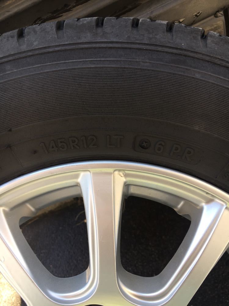 アルミホイールタイヤ 145R12 6P.R 4本 軽トラック 軽バン