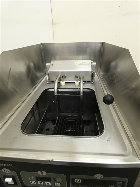 動作確認OK☆フジマック☆業務用 電気フライヤー オートリフト 油量8L 三