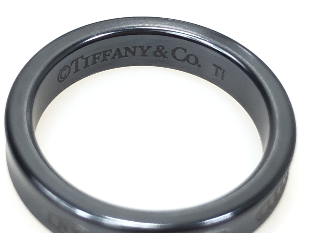 送料無料あり　美品　ティファニー　1837　ブラック　チタン　リング　指輪　サイズ12号　管理番号YAS-1064