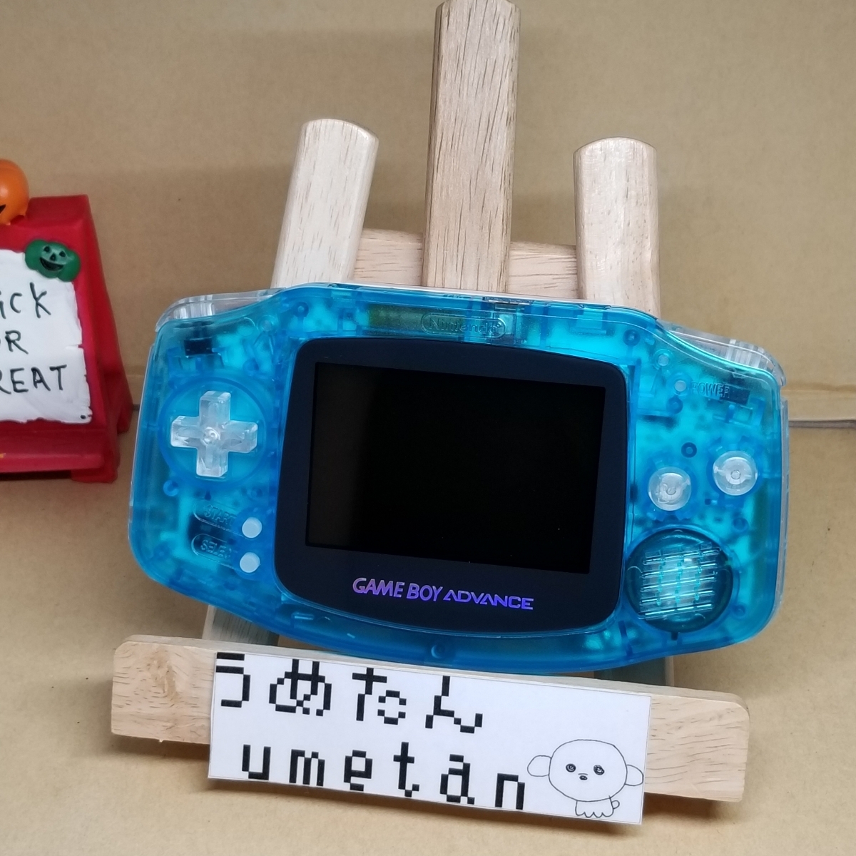 ゲームボーイアドバンス AGB-001 - うめたんカスタム クリアブルー 