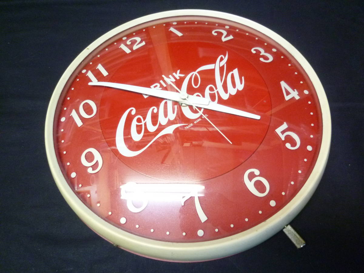 ジャンク】コカコーラ Coca Cola Coke 壁掛け 時計 DRINK Coca-Cola 