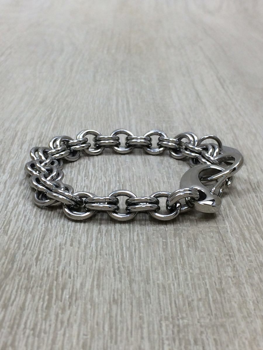 POLICE◆ブレスレット/ステンレス/SLV