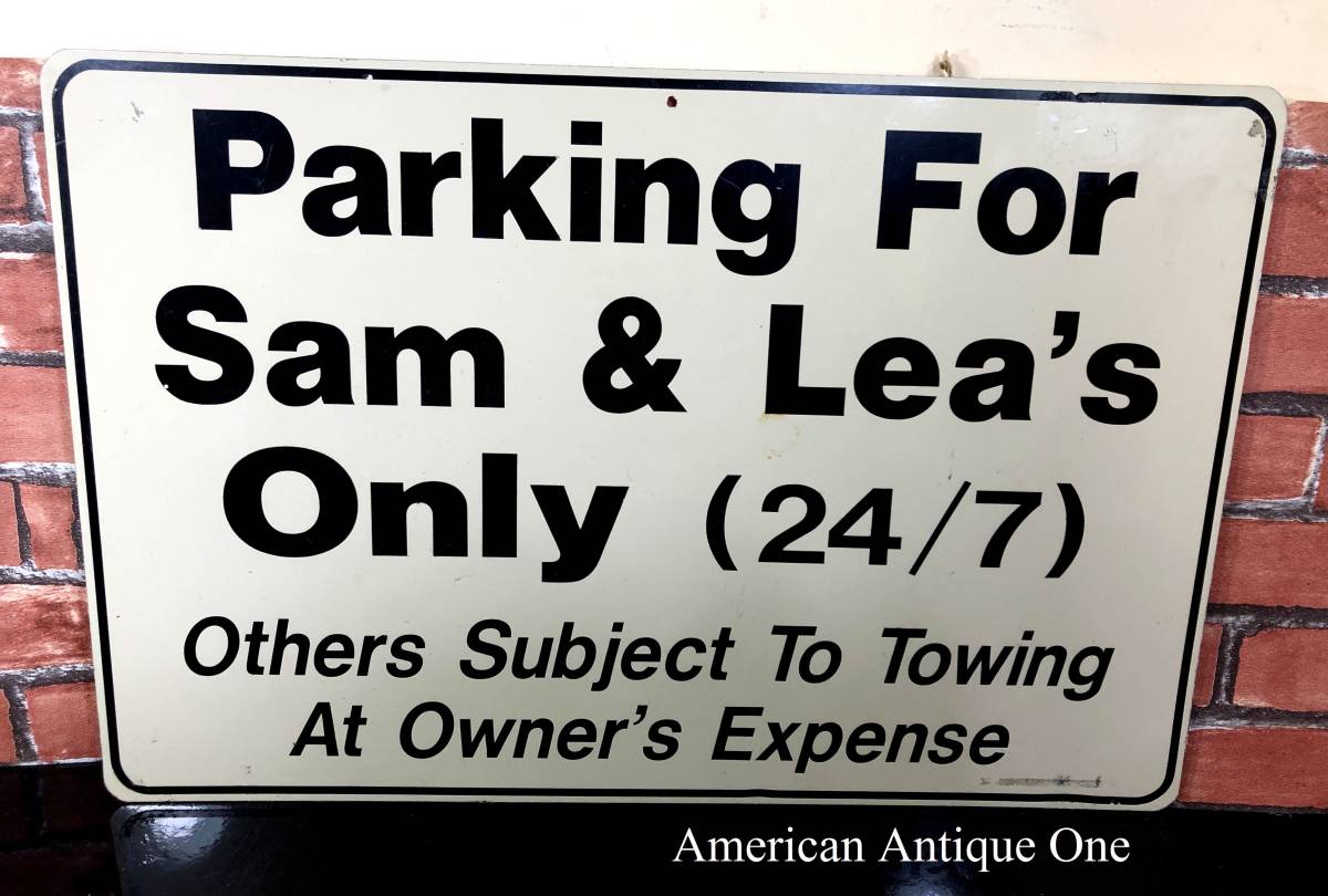 赤字超特価，本物保証 ニューヨークにてGET アメリカ本物 / 鉄看板 個人看板＾＾； Parking For Sam & Lea's Only(看板)｜売買されたオークション情報、yahooの商品情報をアーカイブ公開 - オークファン 看板