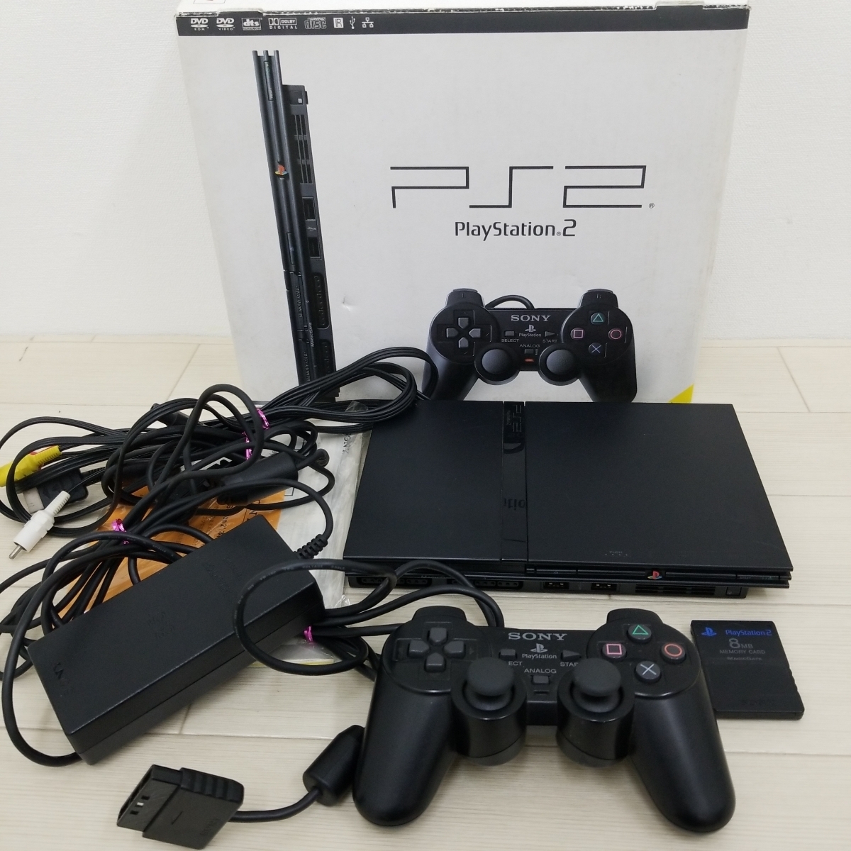PS2 SCPH-70000 本体 コントローラ 1個 チャコールブラック 動作確認済み 良好 SONY ソニー 