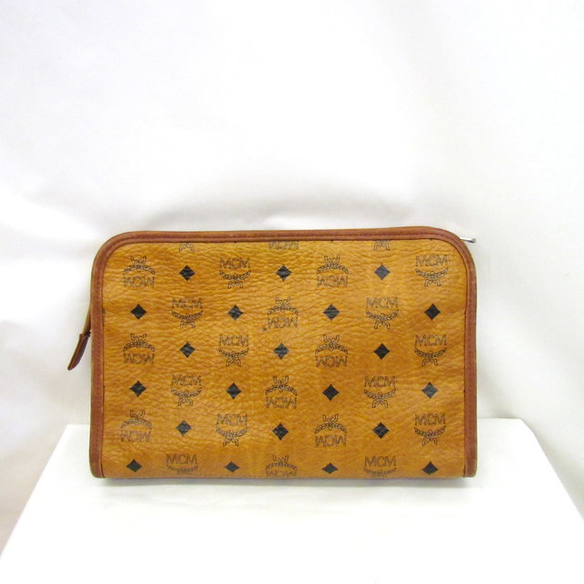 中古 MCM エムシーエム セカンドバッグ クラッチバッグ ロゴグラム キャメル ブラウン 総柄 レディース メンズ 鞄 RYB2761 セカンドバッグ クラッチバッグ エムシーエム MCM(エムシーエム) MCMクラッチバック MXZ8SVI17