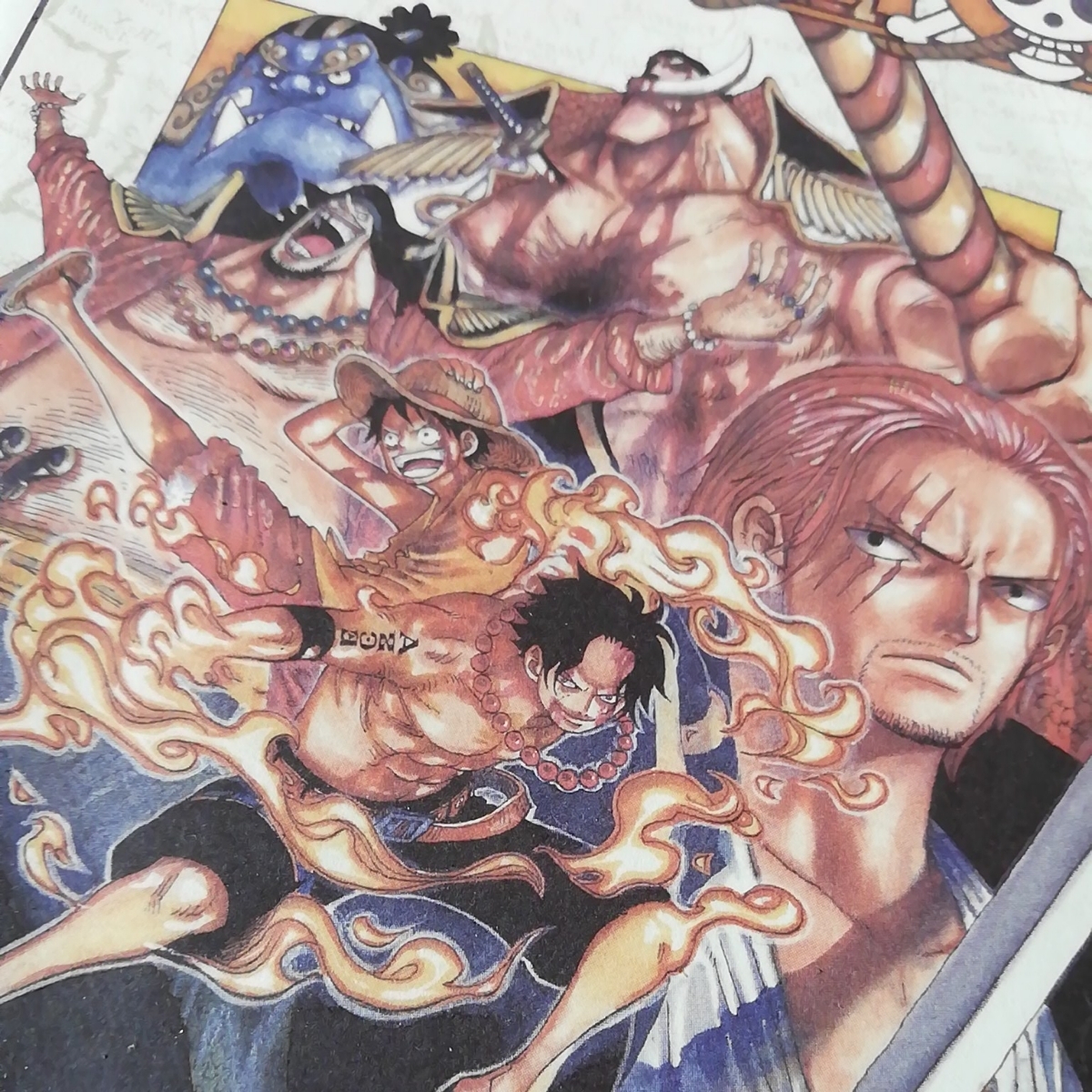 非売品【ONE PIECE】アイロン転写シート　エース　シャンクス　白髭　36_1