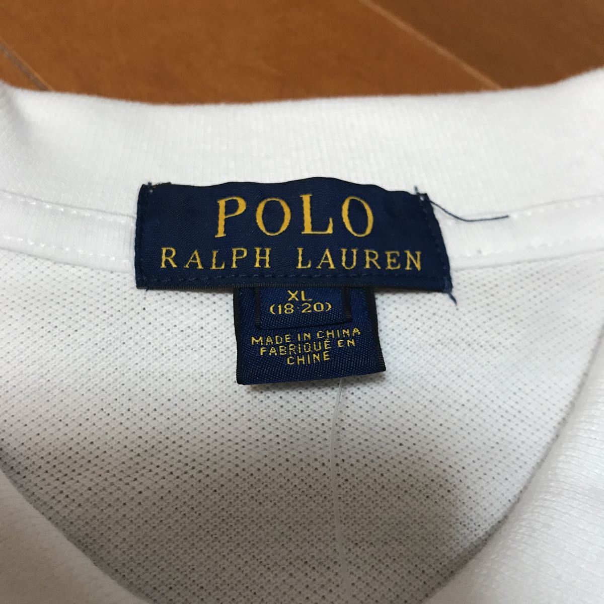 ★100円～新品未使用★POLO RALPH LAURENポロラルフローレン/ビッグポニーポロシャツ/ボーイズXL/白×黒