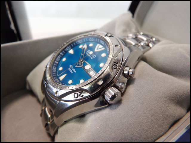 SEIKO KINETIC ピピン SBBW073 ダイバーズウォッチ スキューバ200