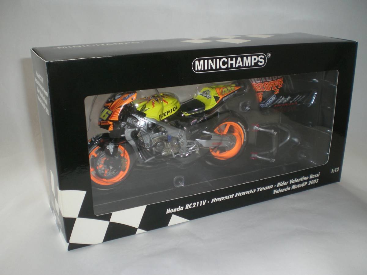 ミニチャンプス V.ロッシ 1⁄8 モトGP 1⁄12 VALENTINO ROSSI PMA GP MOTO