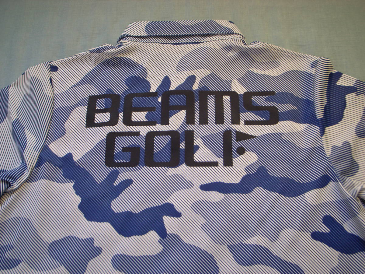 会員限定クーポン BEAMSGOLF ドライフィット迷彩柄バックロゴポロシャツ / M / 新品・未使用品