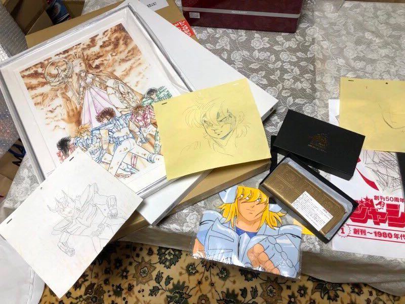 聖闘士星矢30周年展 荒木伸吾 セル画.星矢 氷河 一輝 高級複製原画.革