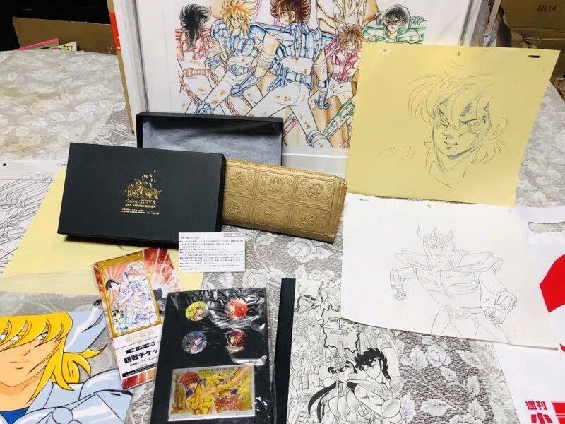 聖闘士星矢30周年展 荒木伸吾 セル画.星矢 氷河 一輝 高級複製原画.革