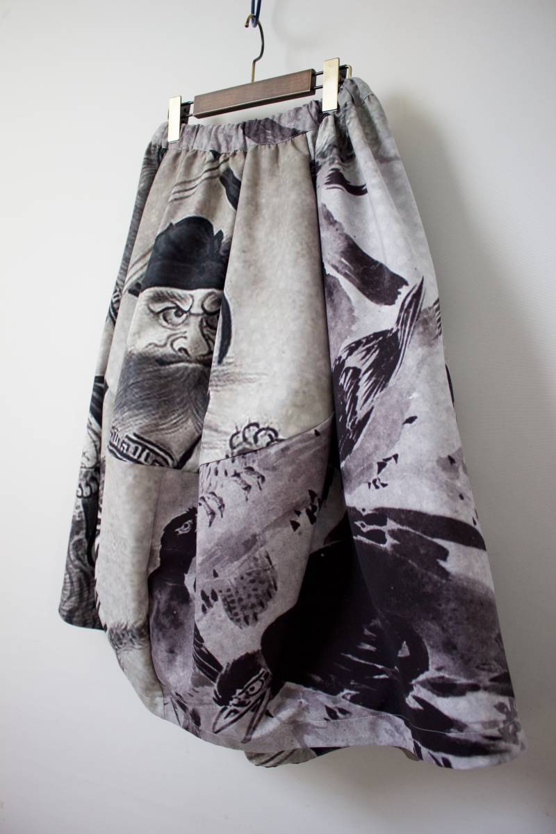 18ss/コムデギャルソン/雪村プリント/ボリュームスカート/立体デザイン/サイズCOMME des GARCONS