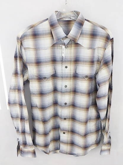 ◇ Dior HOMME ディオールオム チェック シャツ 38 ブルー系 マルチ # ◆ 1000027778455