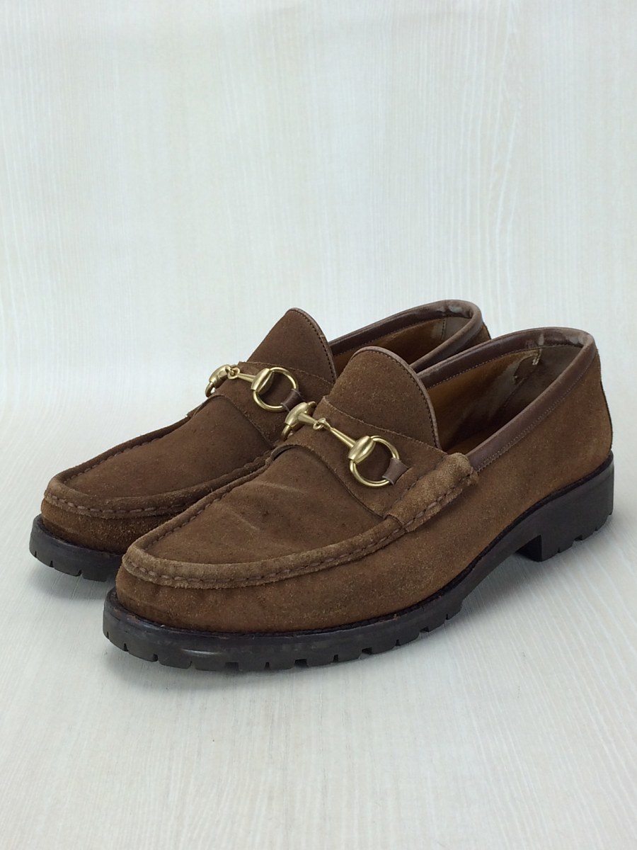 GUCCI◇ホースビットローファー/41.5/CML/スウェード/スエード/111 6030