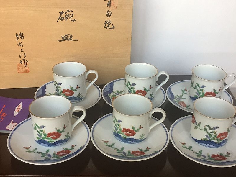 低価，得価 有田焼 錦右衛門 岩牡丹絵 カップ＆ソーサー 珈琲 紅茶 6客セット 古伊万里 古美術(その他)｜売買されたオークション情報、yahooの商品情報をアーカイブ公開 - オークファン 伊万里、有田