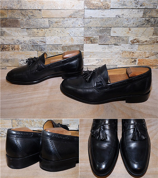 美品/ジョンストン&マーフィー/Johnston&Murphy/タッセルローファー/黒/26，527cm/US9M/9D6B514-BD