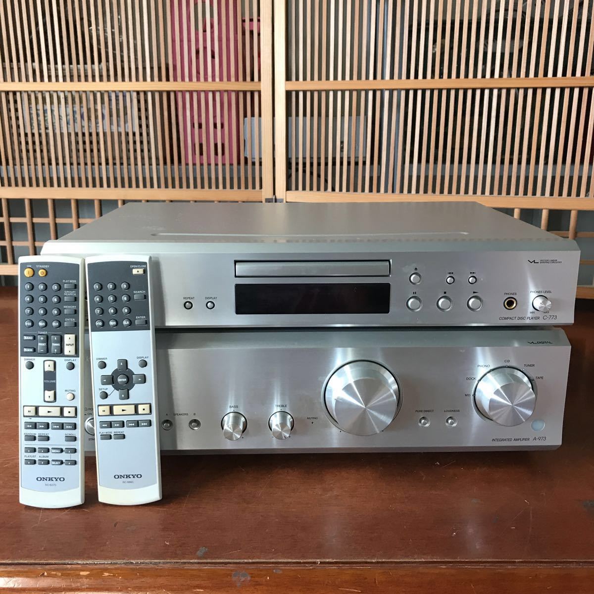 動作確認済・リモコン付】ONKYO A-973 動作確認済・リモコン付】ONKYO
