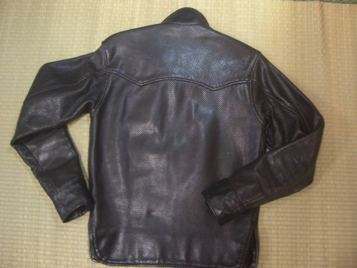 vanson レザー メッシュジャケット SM 黒 【公式通販】