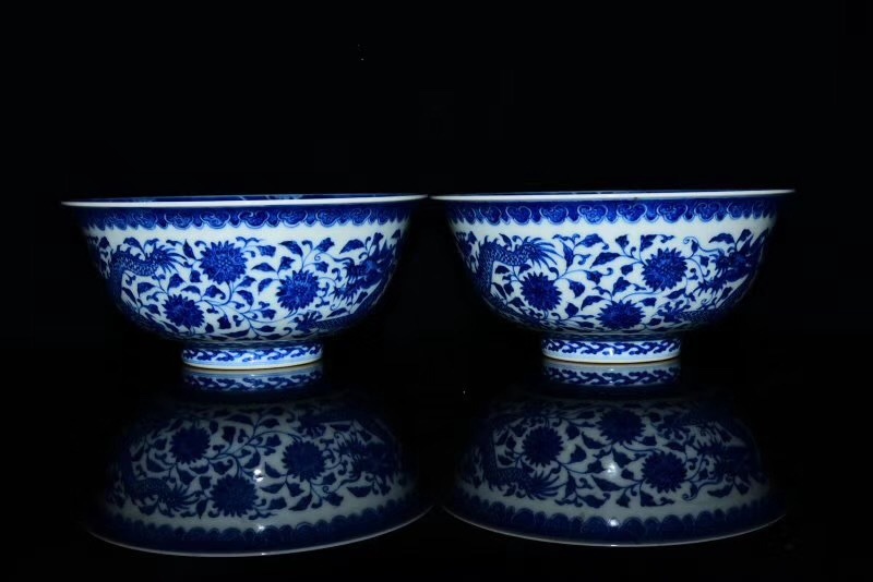 大清乾隆年製 青花龍紋碗 緑釉 乾隆年製 -大清乾(陶芸)の中古品・新品
