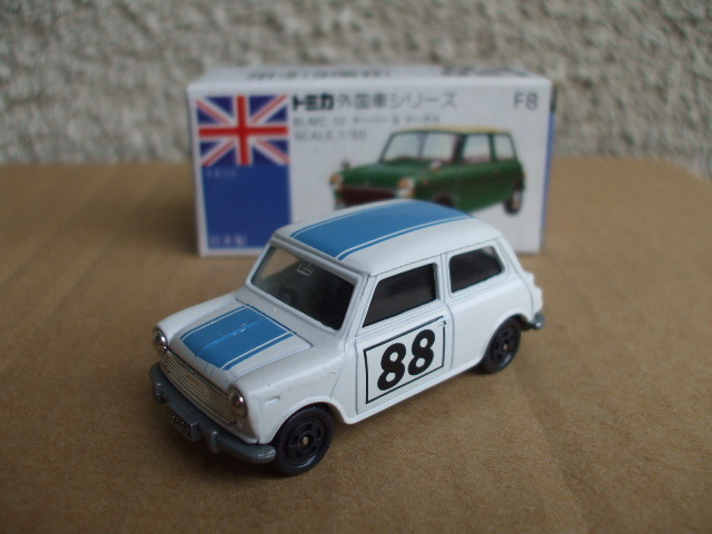 トミカ◆ミニクーパー 丸栄特注 白に青ライン 日本製 BLMC MINI COOPER S_3