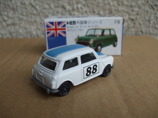 トミカ◆ミニクーパー 丸栄特注 白に青ライン 日本製 BLMC MINI COOPER S_4