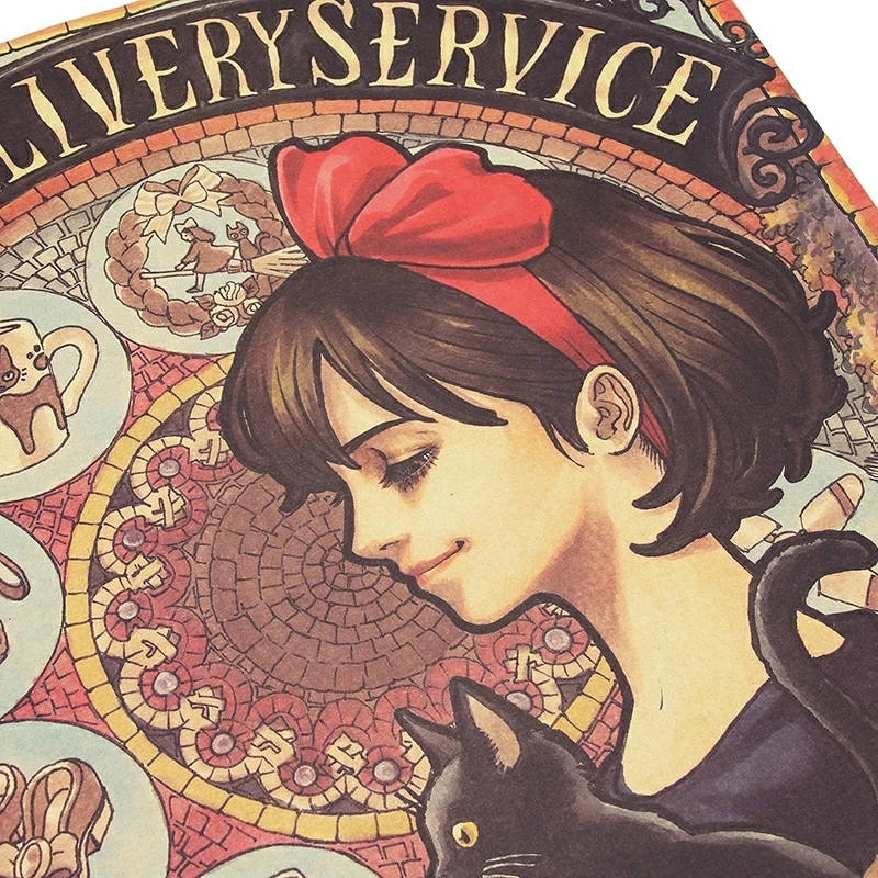 スタジオジブリ 魔女の宅急便 海外版 クラフトペーパーポスター 宮崎駿 レトロ アンティーク ヴィンテージ セピア キキ ま行 売買されたオークション情報 Yahooの商品情報をアーカイブ公開 オークファン Aucfan Com